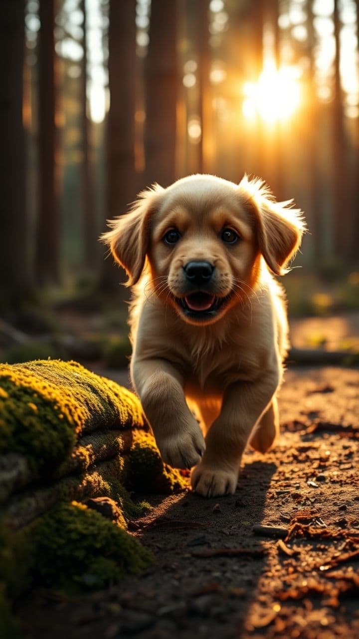 Golden Retriever Puppy Leap