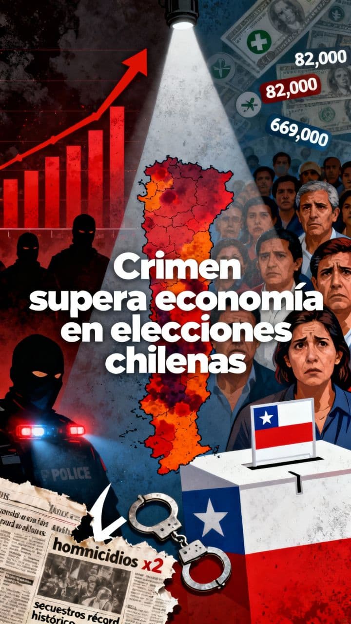 Crimen supera economía en elecciones chilenas
