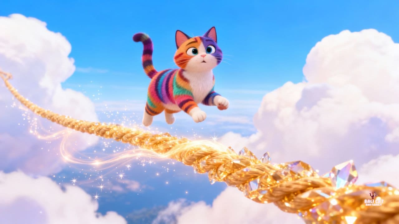 Kitties on a Shiny Rope