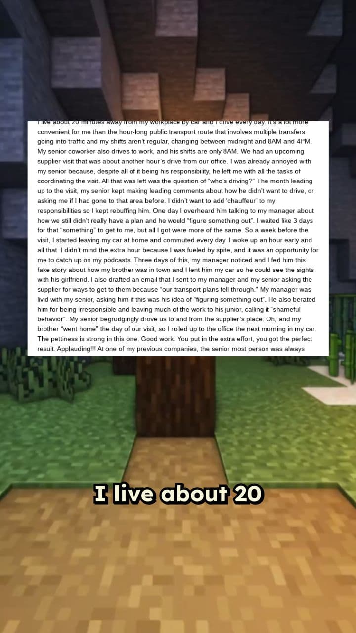 Driving Responsibilities and Office Politics