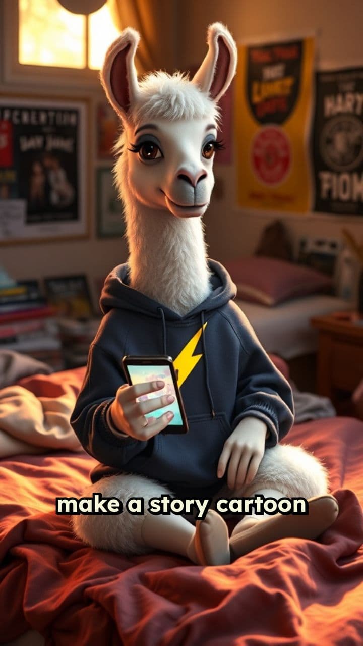Lazy Llama on the Phone