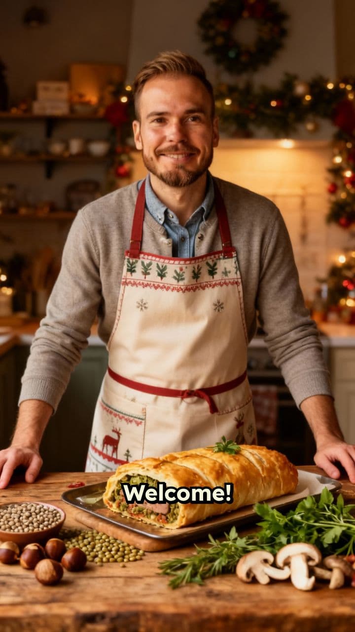 Festive Vegan Chestnut-Lentil Wellington