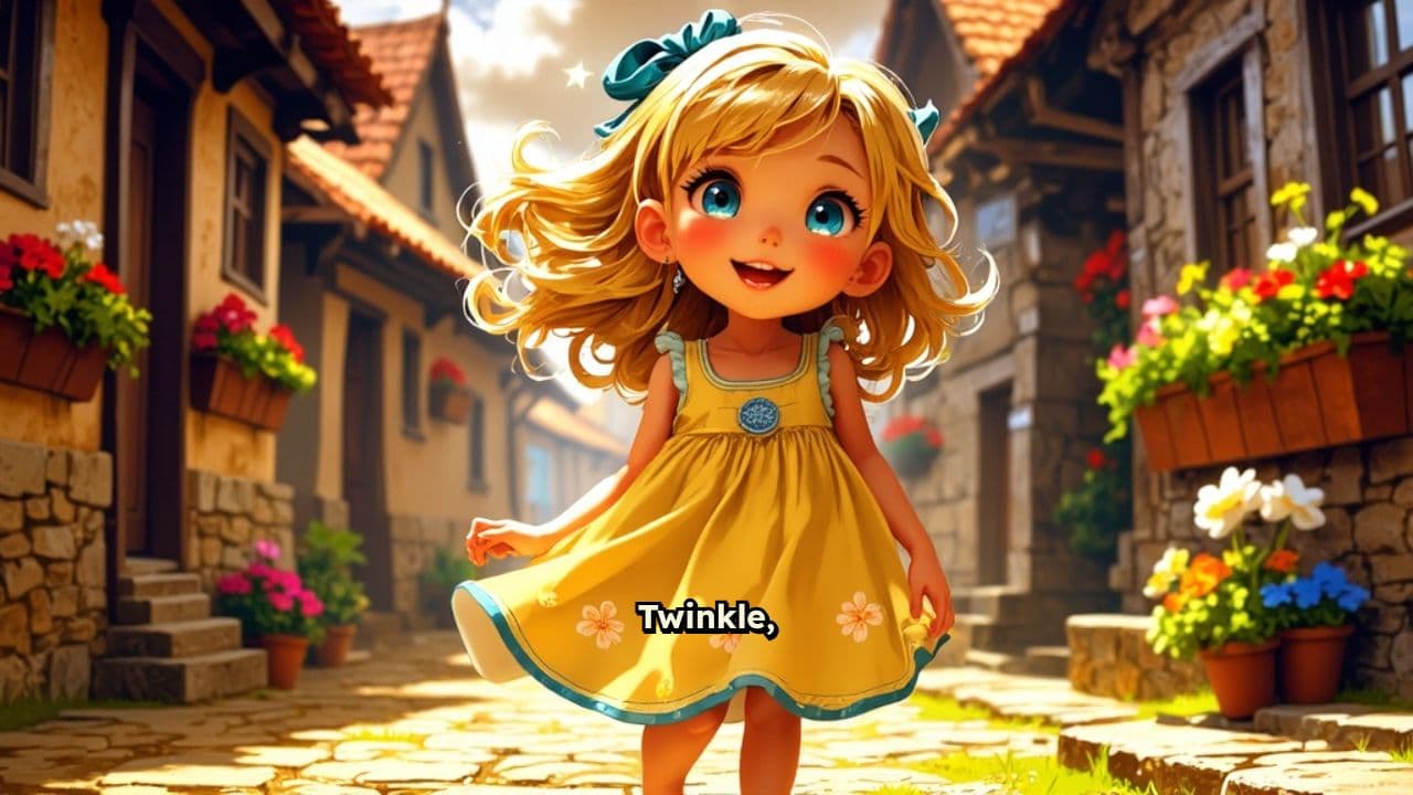 Little Girl Sings Twinkle, Twinkle Star