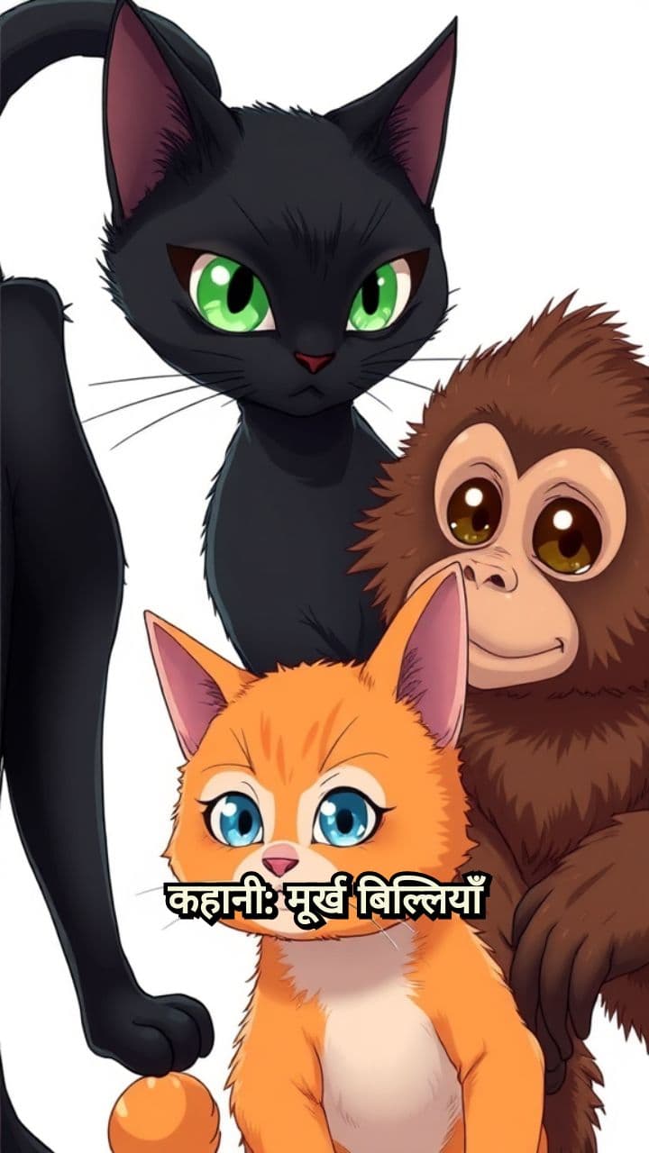 मूर्ख बिल्लियाँ और चालाक बंदर