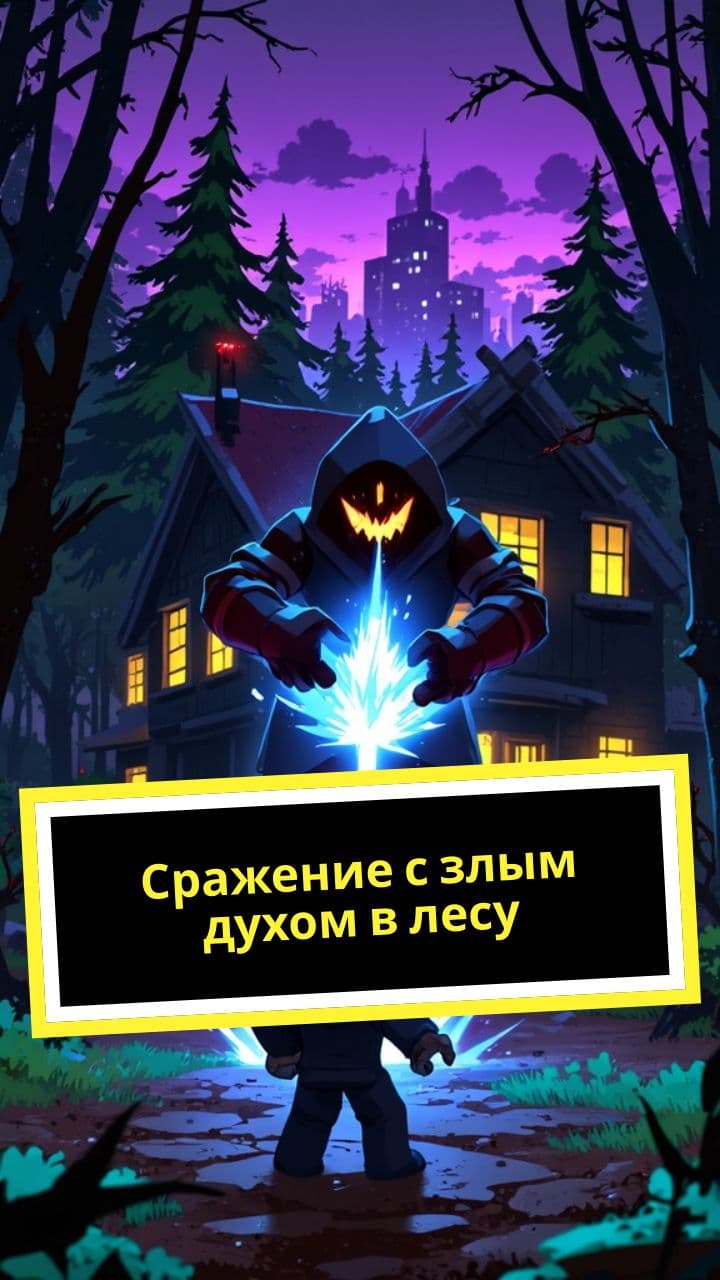 Сражение с злым духом в лесу