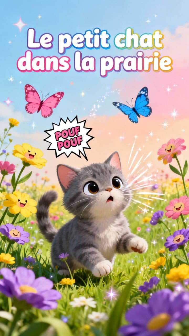 Le petit chat dans la prairie (duplicated)
