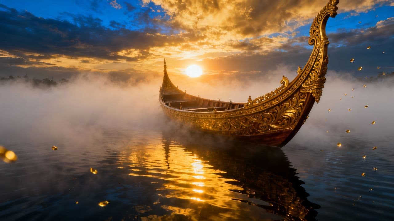 Golden Sampan Morning