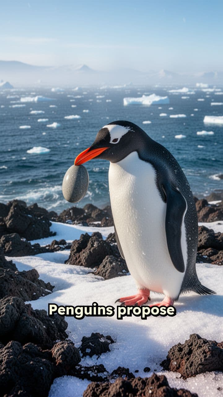 Penguins Propose With Pebbles