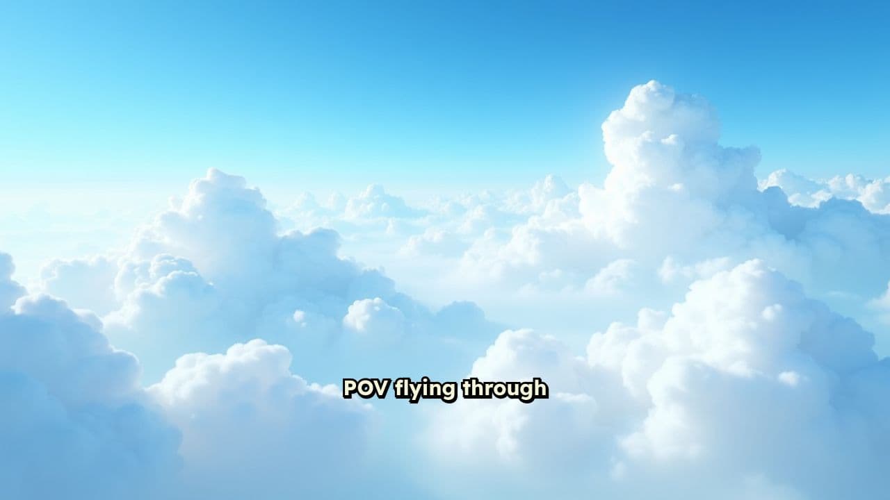 Flying Through Sunlit Clouds