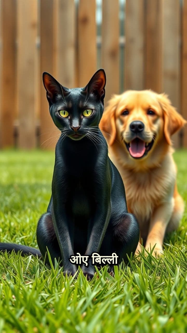 बिल्ली-कुत्ते की मस्ती भरी बातचीत