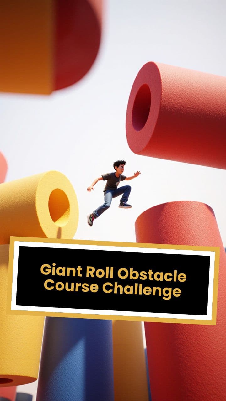 Giant Roll Obstacle Course Challenge