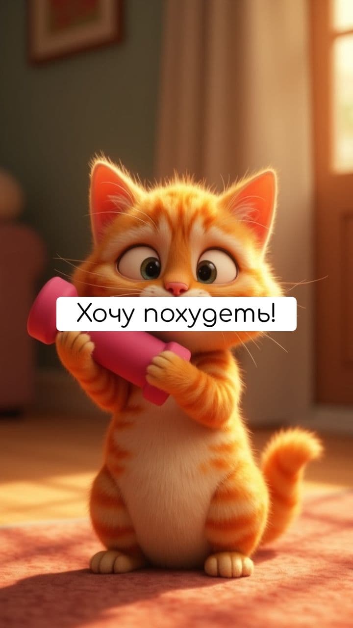 Толстый кот хочет похудеть