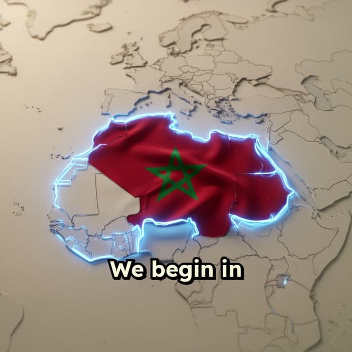 Minimalist Global Map Highlights