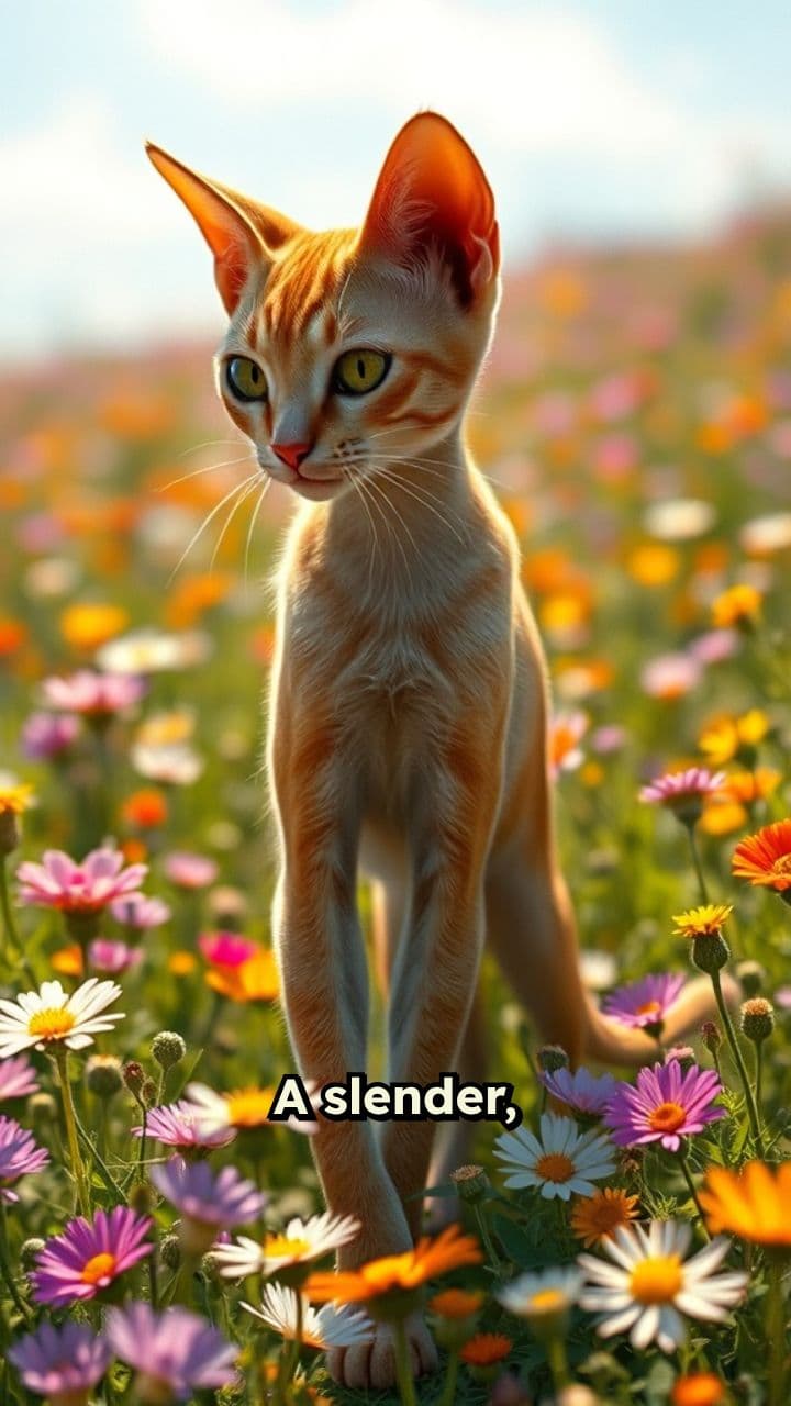 Culinary Cat in a Flower Field