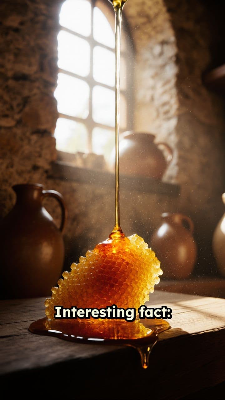 Honey Never Spoils #interestingfacts #didyouknow #sciencefacts #foodfacts #historyfacts #mindblowingfacts #factsdaily #learnontiktok #ancienthistory