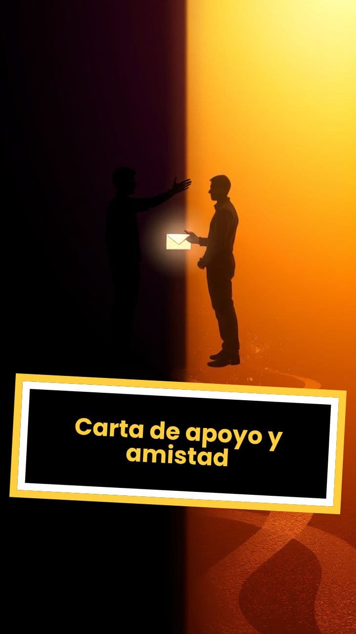 Carta de apoyo y amistad