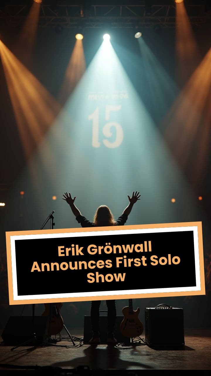 Former Skid Row Vocalist Erik Grönwall Announces His First Solo Show
