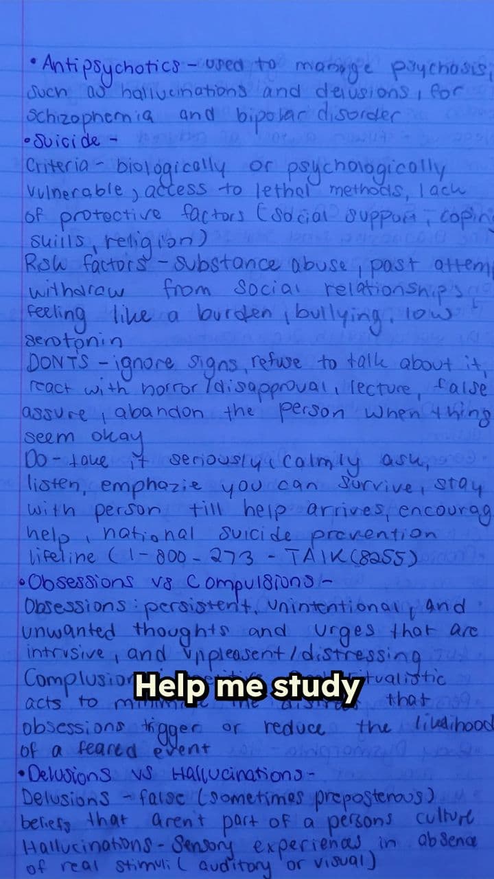 Study Assistance Needed