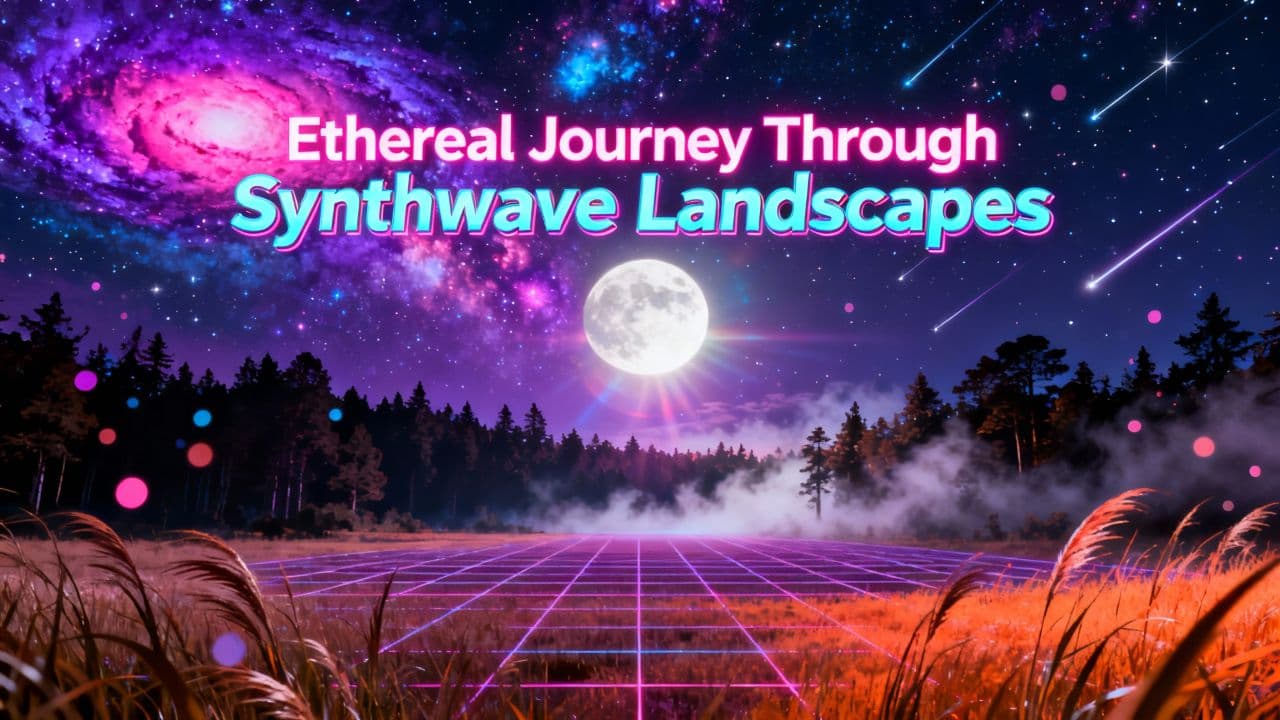 Ethereal Journey Through Synthwave Landscapes