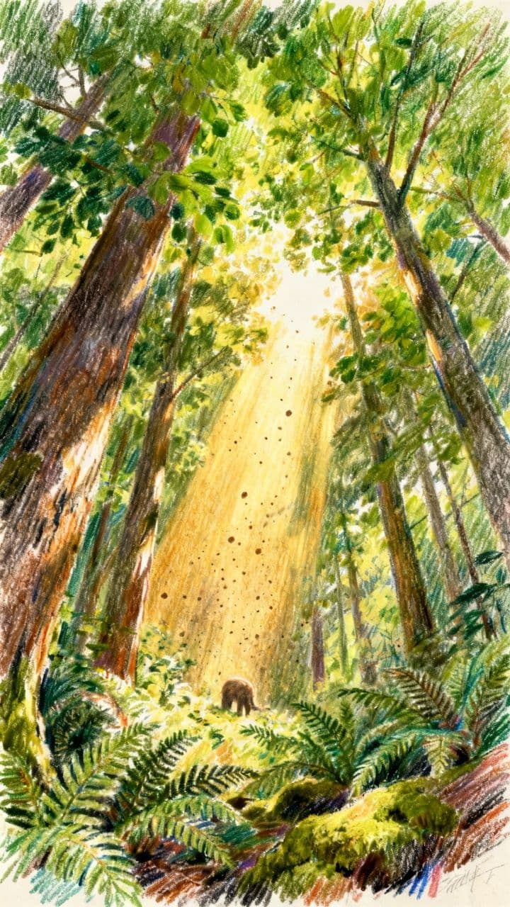 Jeżyk i Grubcio w lesie