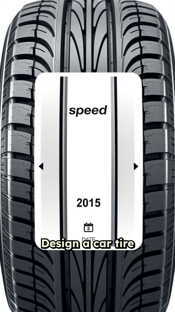 Car Tire Label Design