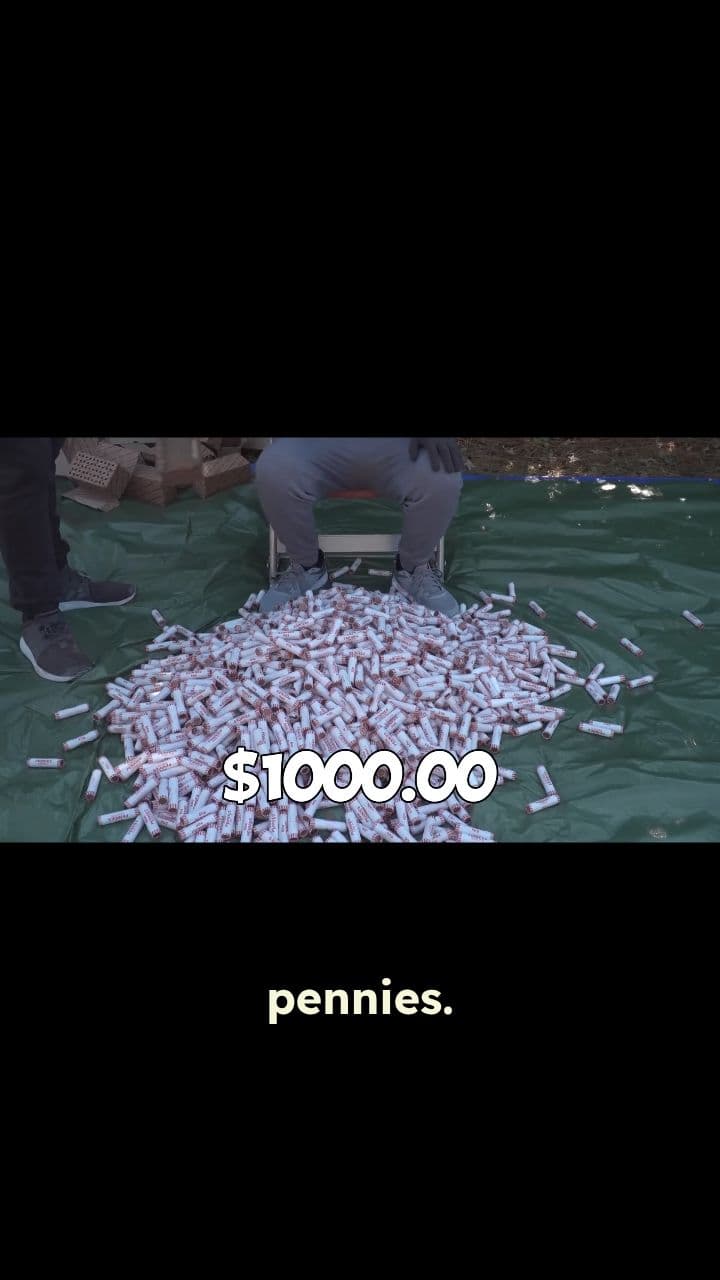 $20,000 in Pennies Prank