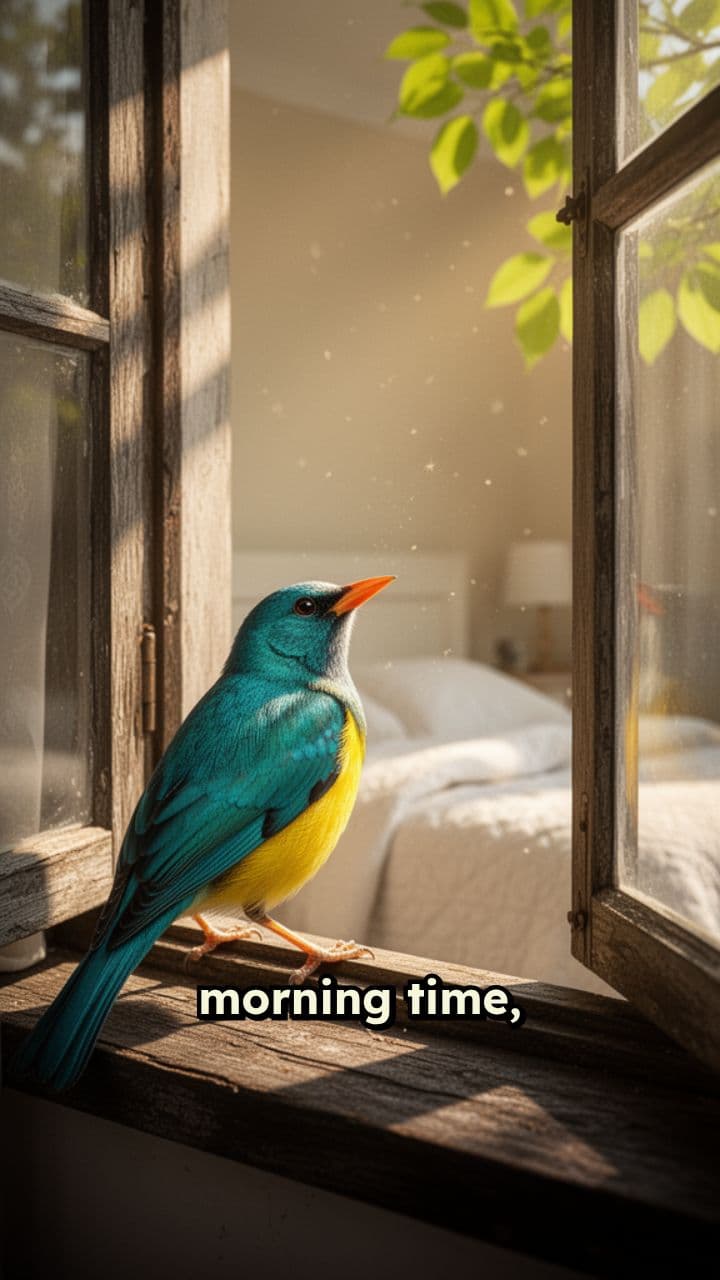 Morning Prayer with a Colorful Bird