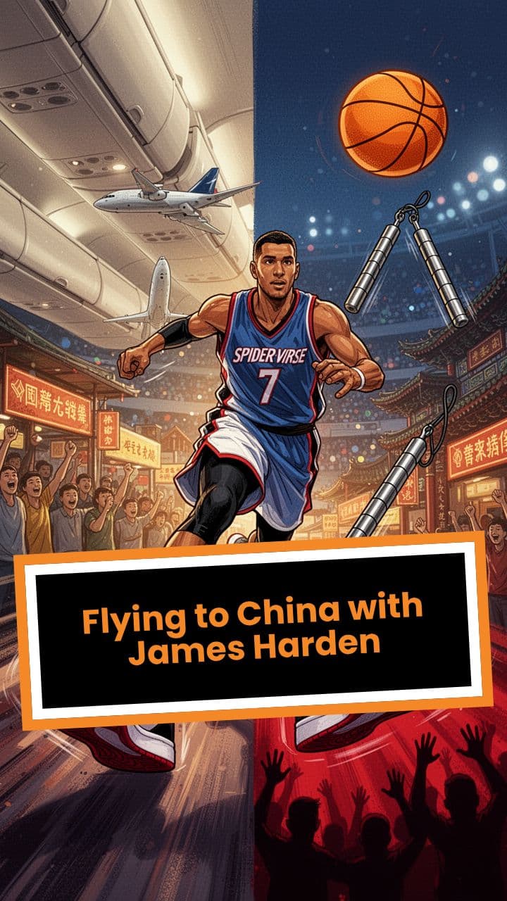 Flying to China with James Harden