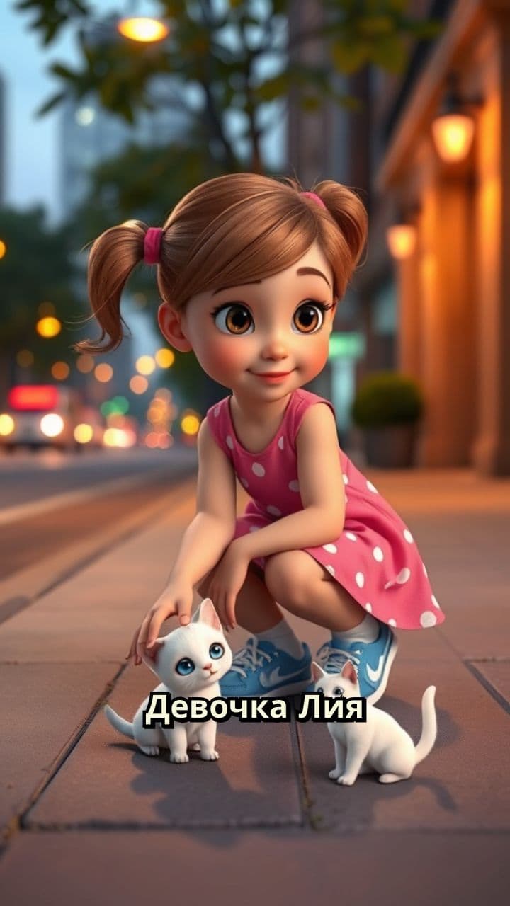 Лия и её кошка Мусей