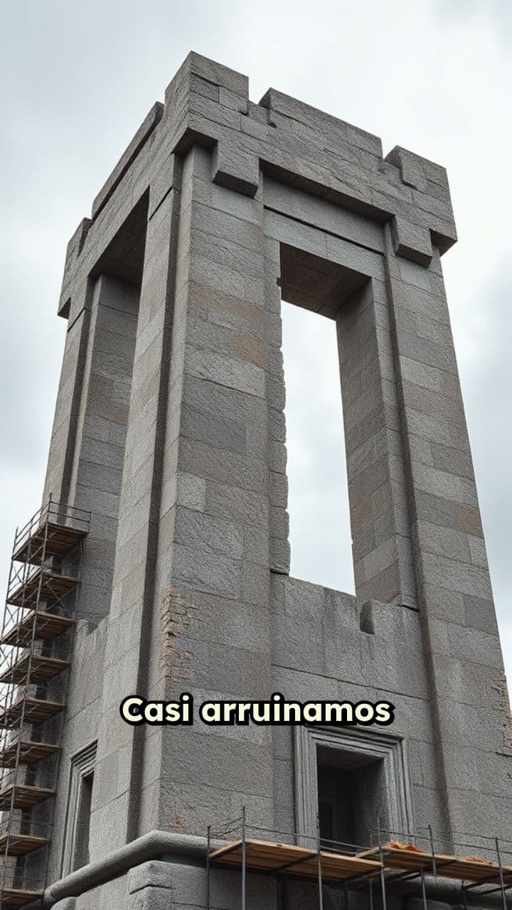 Errores en la restauración del pilono norte