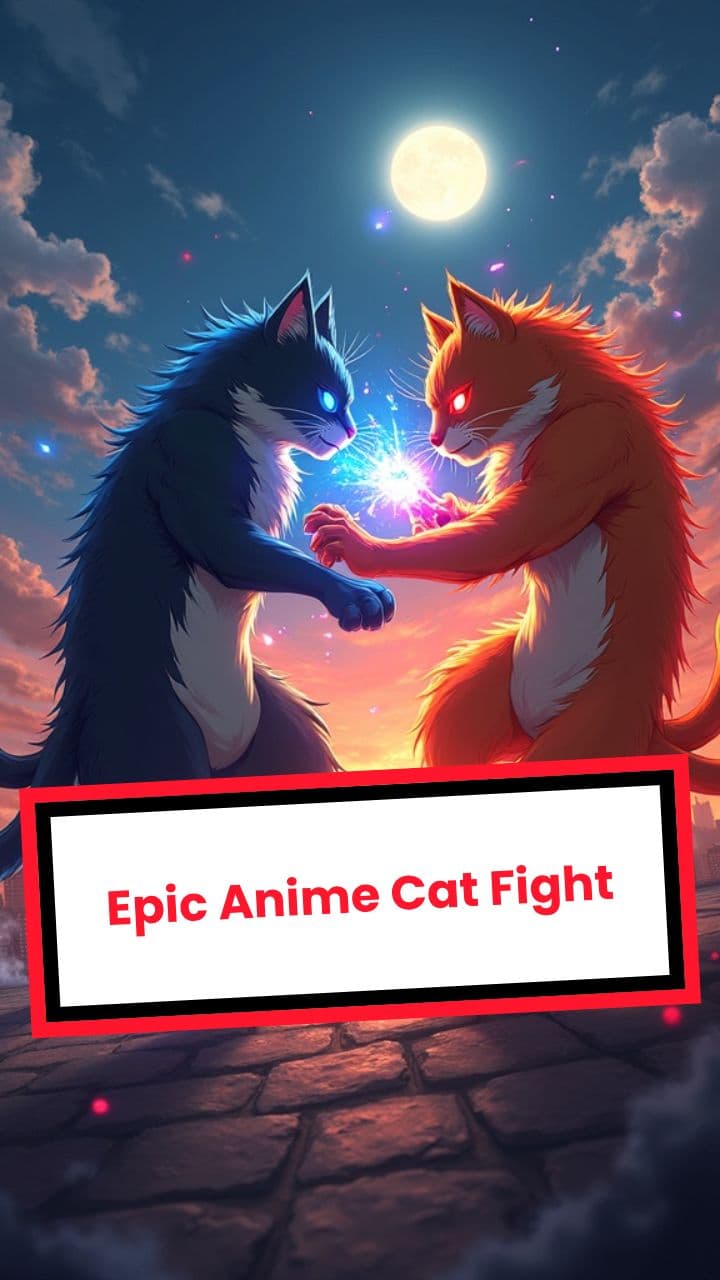 Epic Anime Cat Fight