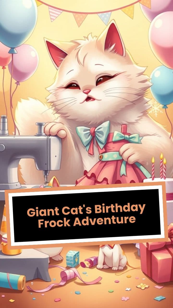 Giant Cat's Birthday Frock Adventure