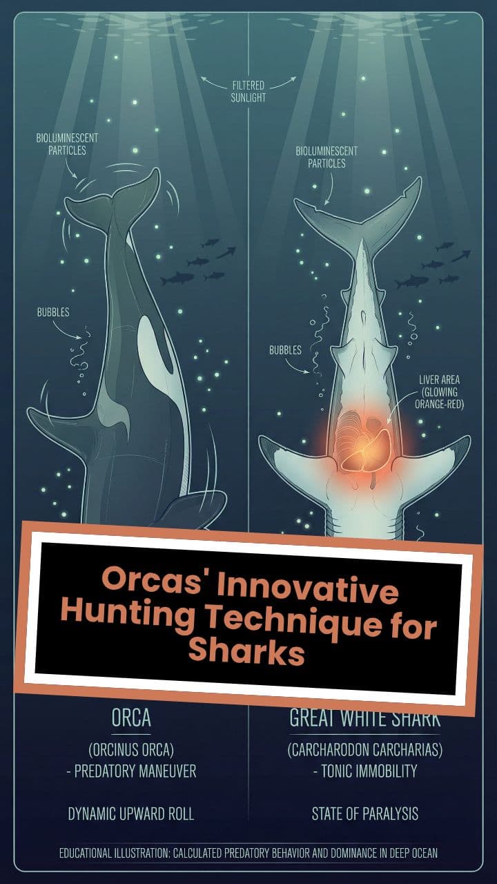 Orcas' Innovative Hunting Technique for Sharks