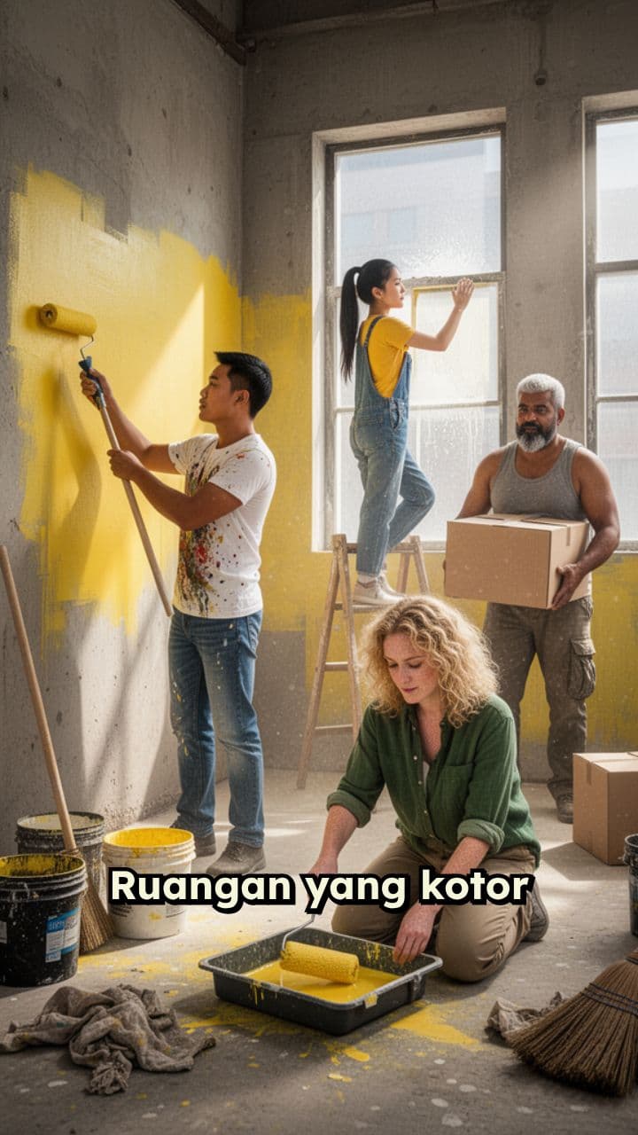 Transformasi Ruangan Kotor Jadi Rapi