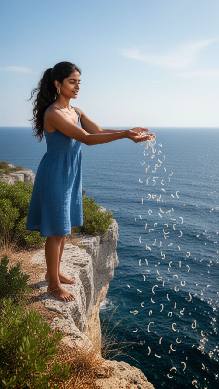 समुद्र में नाखूनों से बना द्वीप