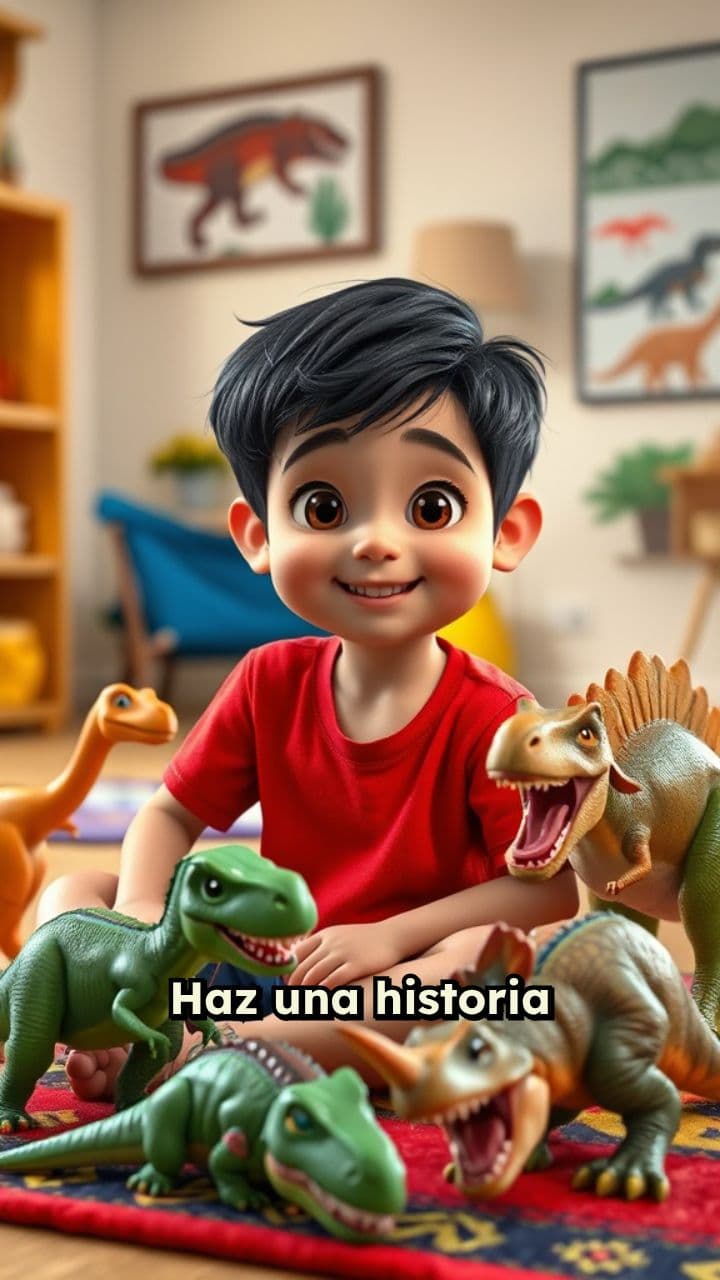 Carlitos y su amor por los dinosaurios