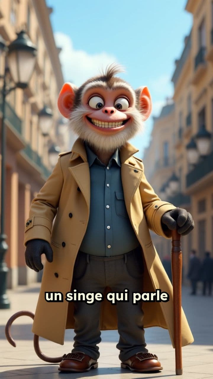 Le singe blagueur et le papi