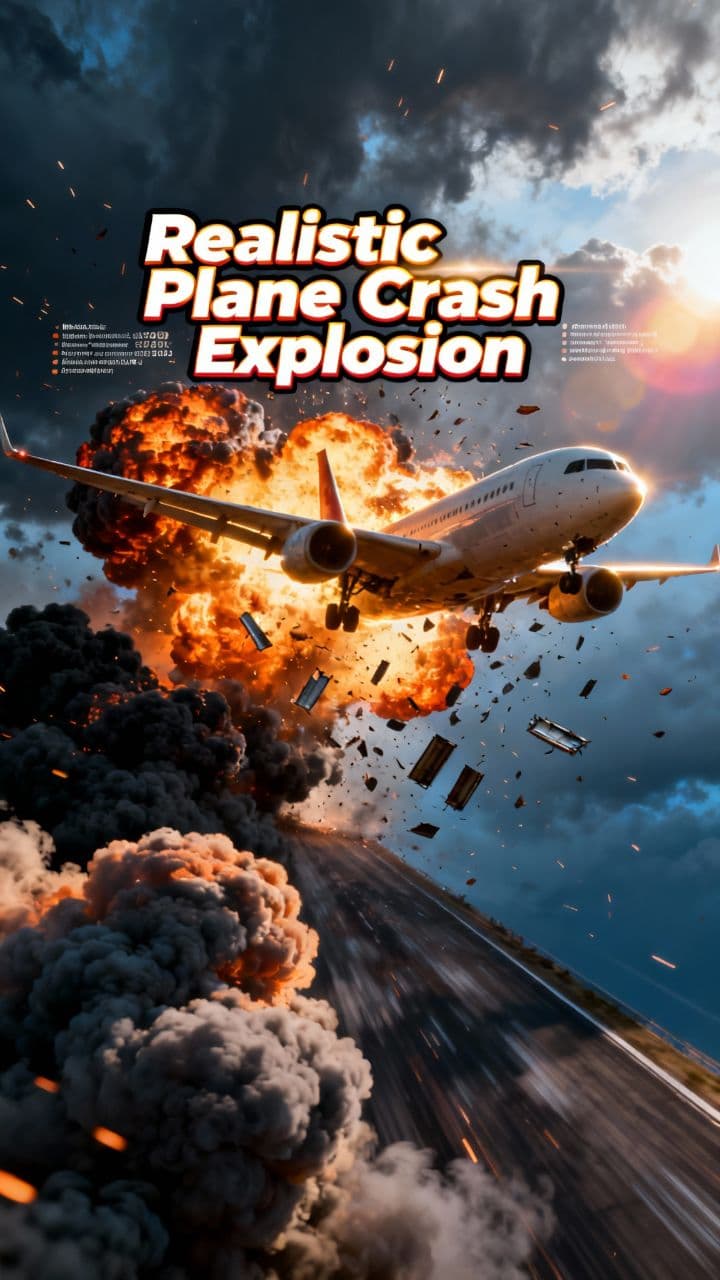 Realistic Plane Crash Explosion