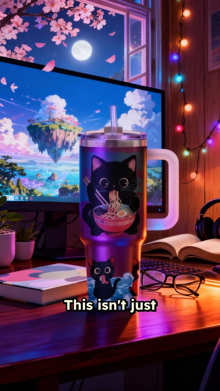 Black Cat Ramen 40oz Tumbler