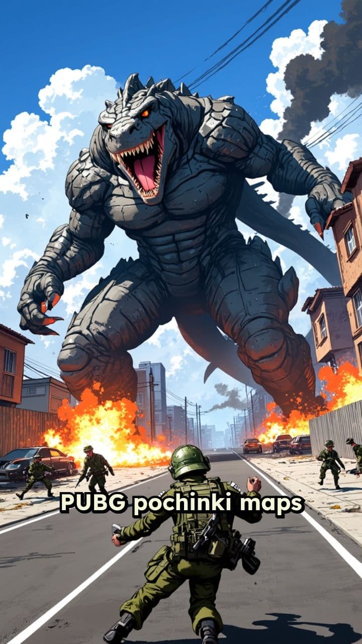 PUBG Pochinki and Godzilla Fight Clips