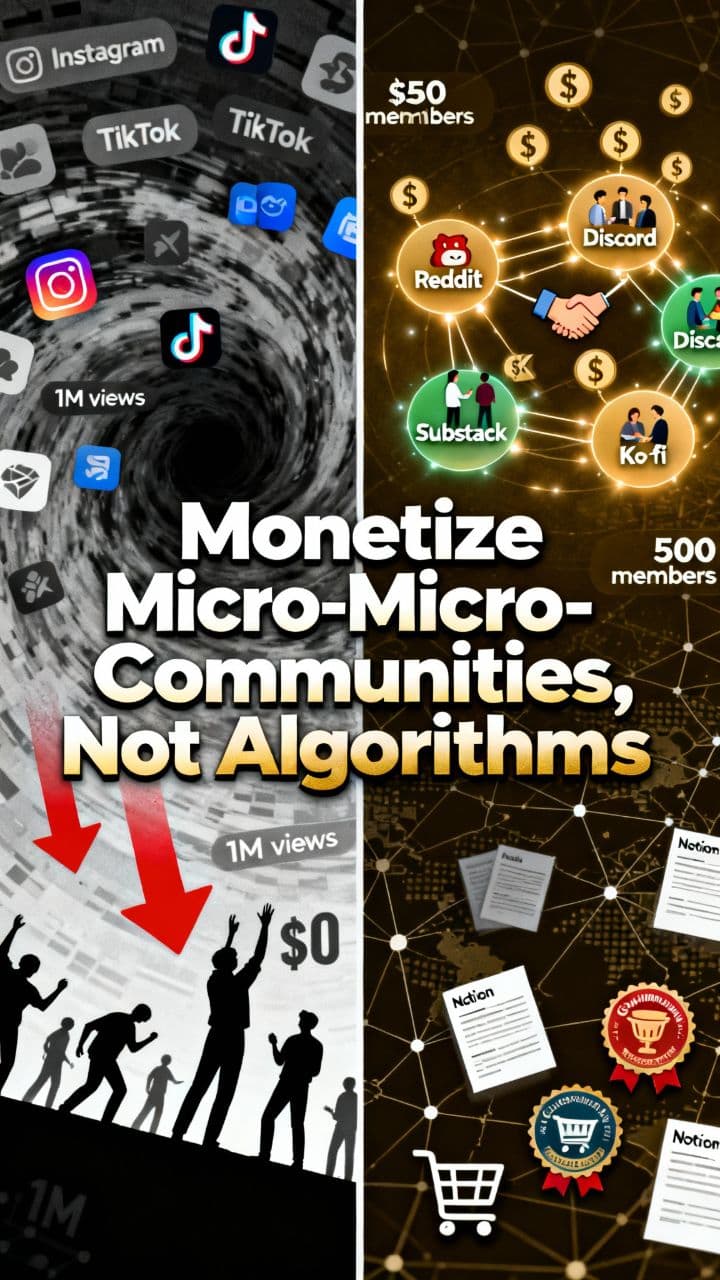 Monetize Micro-Communities, Not Algorithms