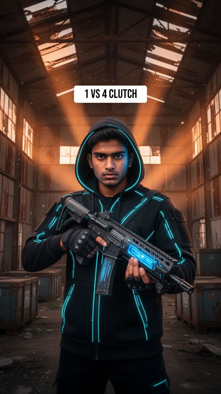 Epic 1 vs 4 Free Fire Clutch - Venky Bhai Takedown