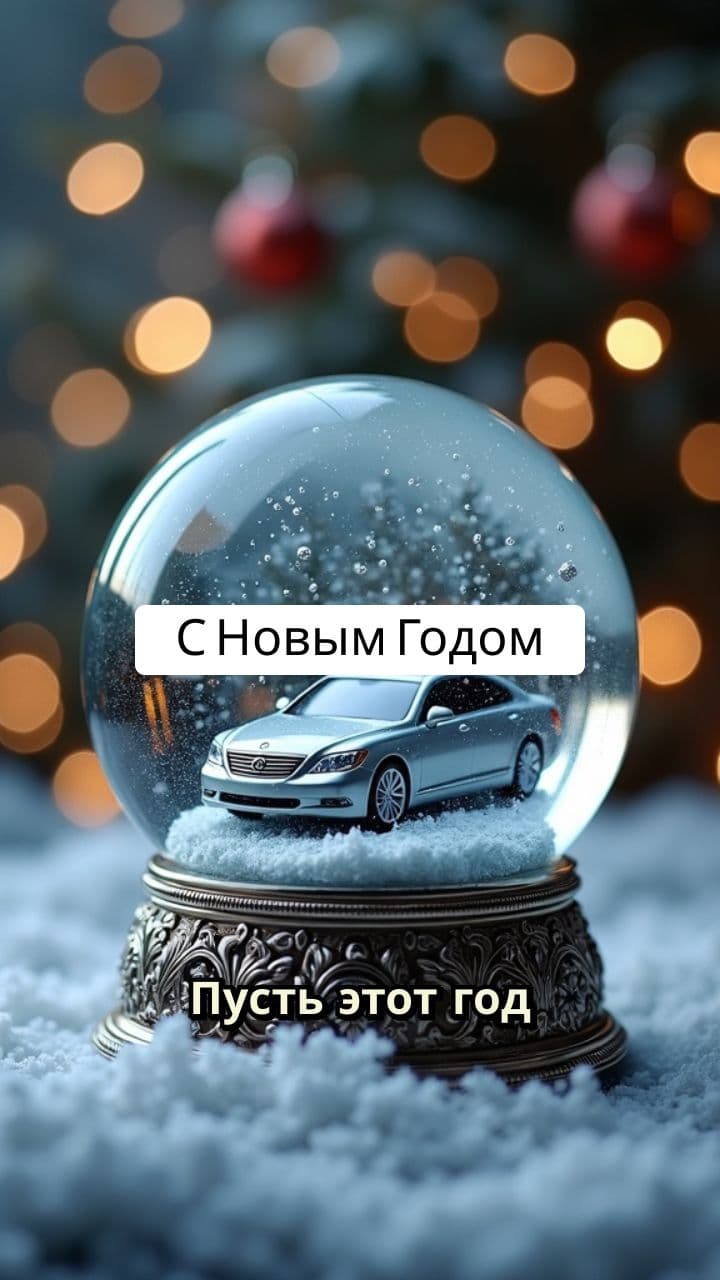 Новогодний снежный шар с Lexus