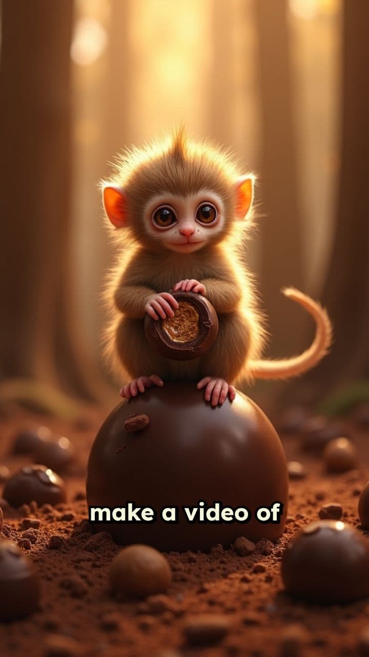 Hyperrealistic Monkeys in Chocolate World