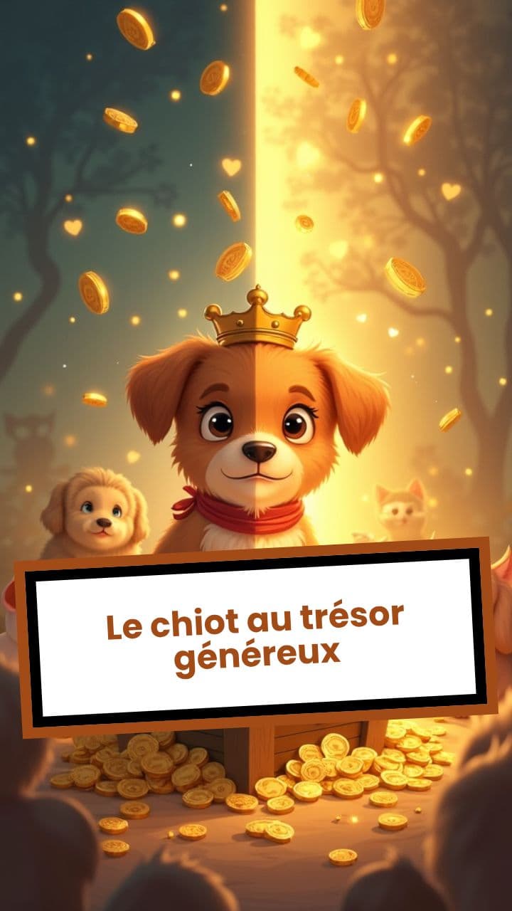 Le chiot au trésor généreux