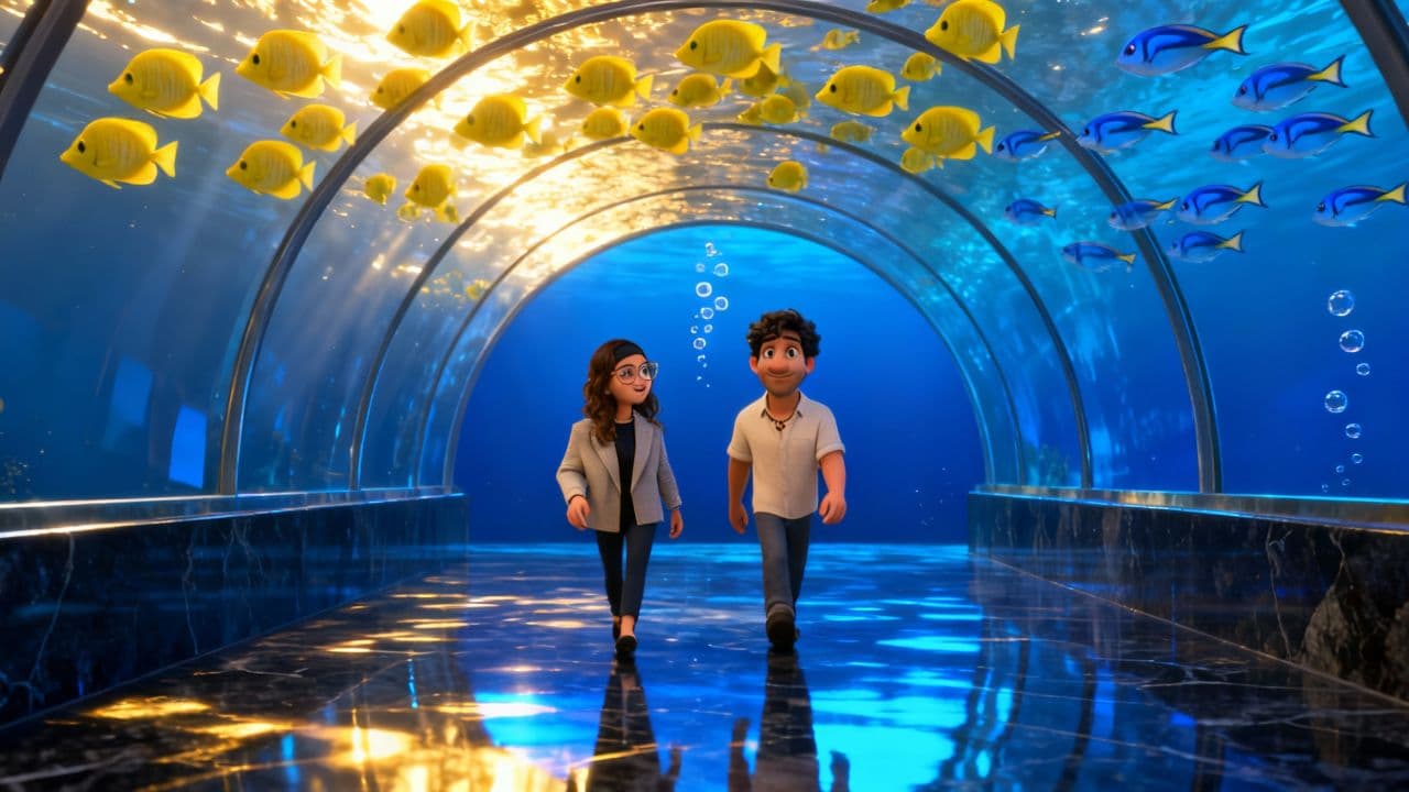 #8150 Submerged Romance at Lyon Aquarium