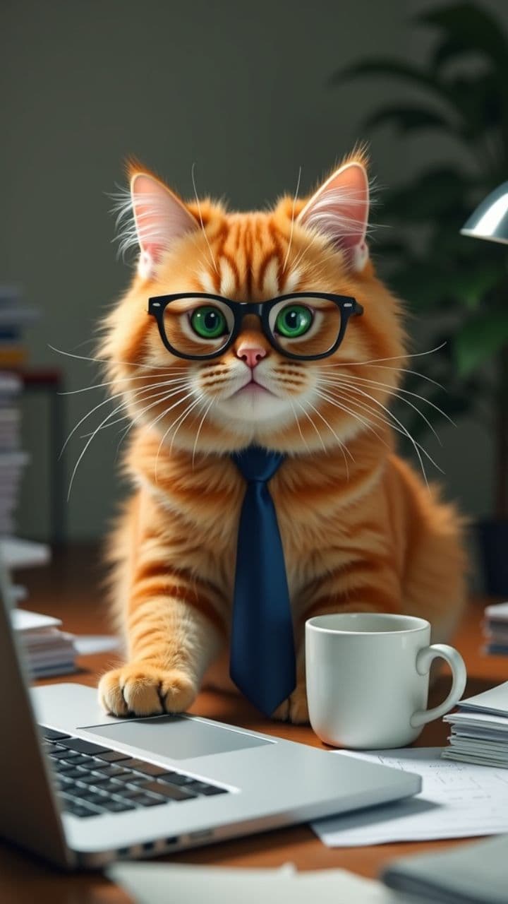 Stressed Business Cat