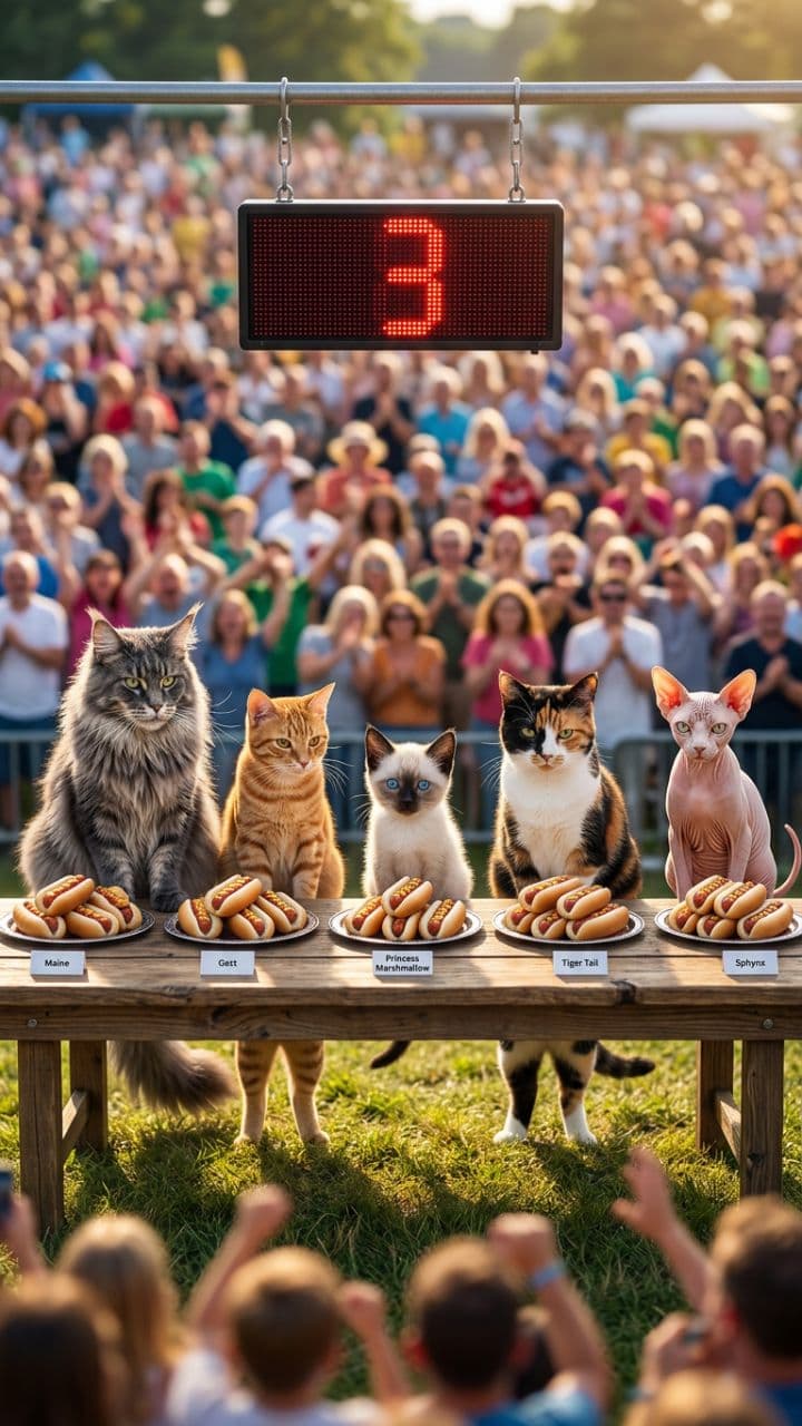 Cat Hot Dog Eating Contest 2026