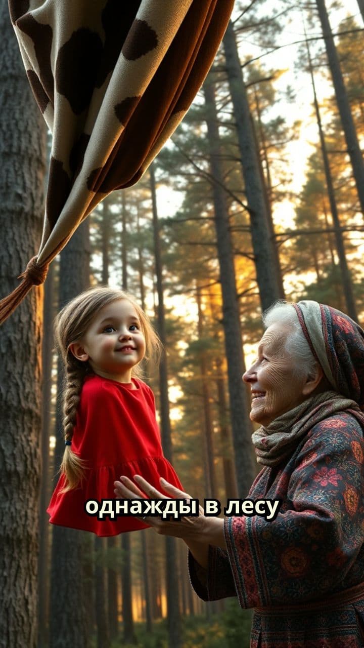 Приключения девочки и бабушки в лесу
