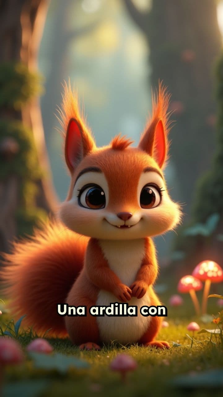 La ardilla del bosque encantado